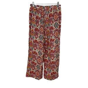 Christian Siriano Wide Leg Boho Linen Blend Pants Size Medium